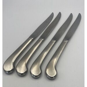 Vintage Mid Century Modern Pistol Grip Flatware Knives Butter Set‎  4 Pointy Tip